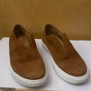 Gentle souls-brown suede slip on shoes